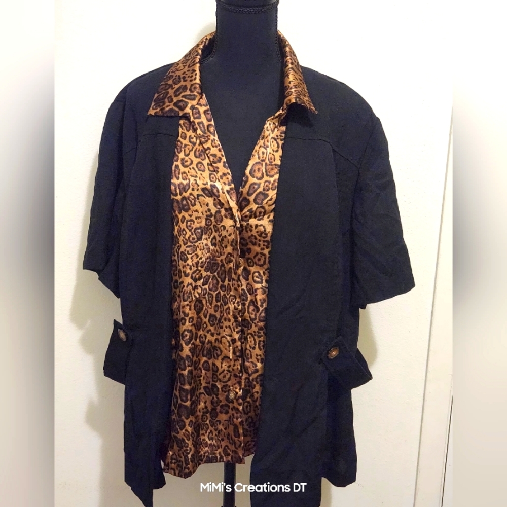 Dorby Cheeta Print Shirt and Blazer Combo with Pants.